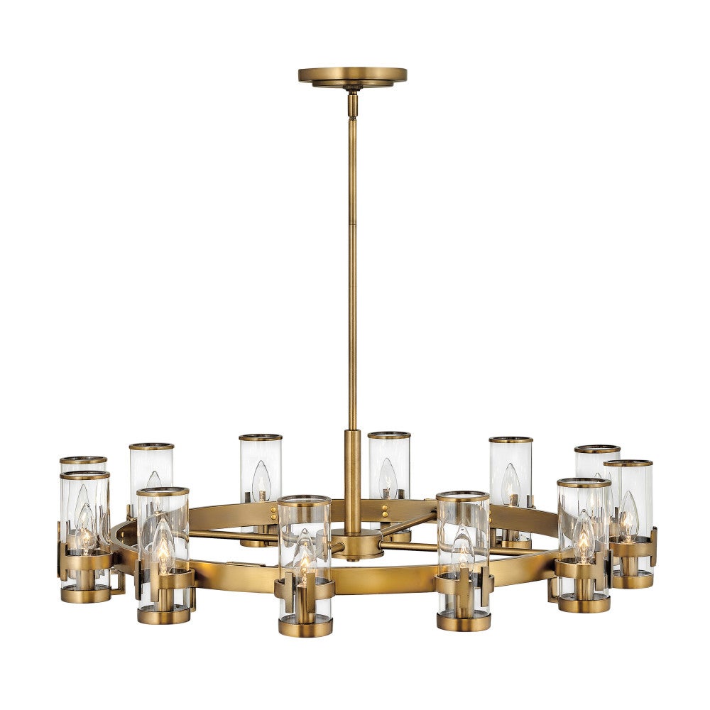 Reeve Medium Single Tier Chandelier in Heritage Brass by Hinkley