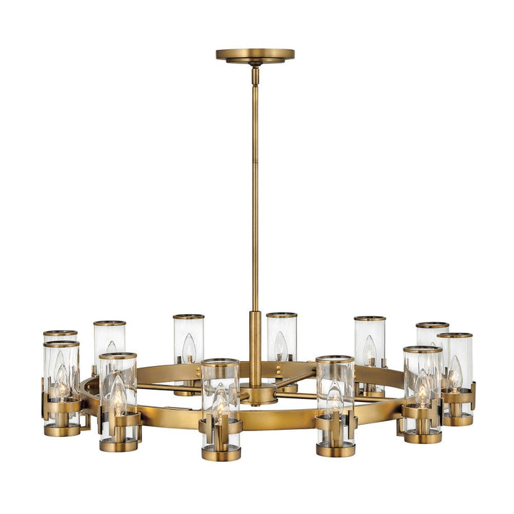 Reeve Medium Single Tier Chandelier in Heritage Brass by Hinkley