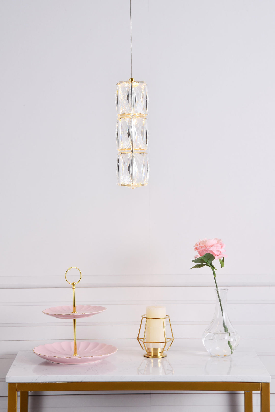 Polaris Crystal Pendant by Elegant - view 3