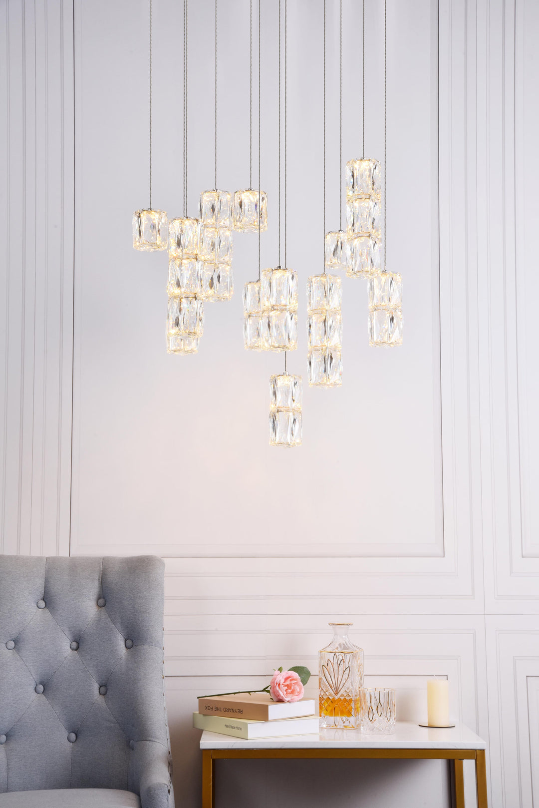 Polaris Crystal Chandelier by Elegant - view 2