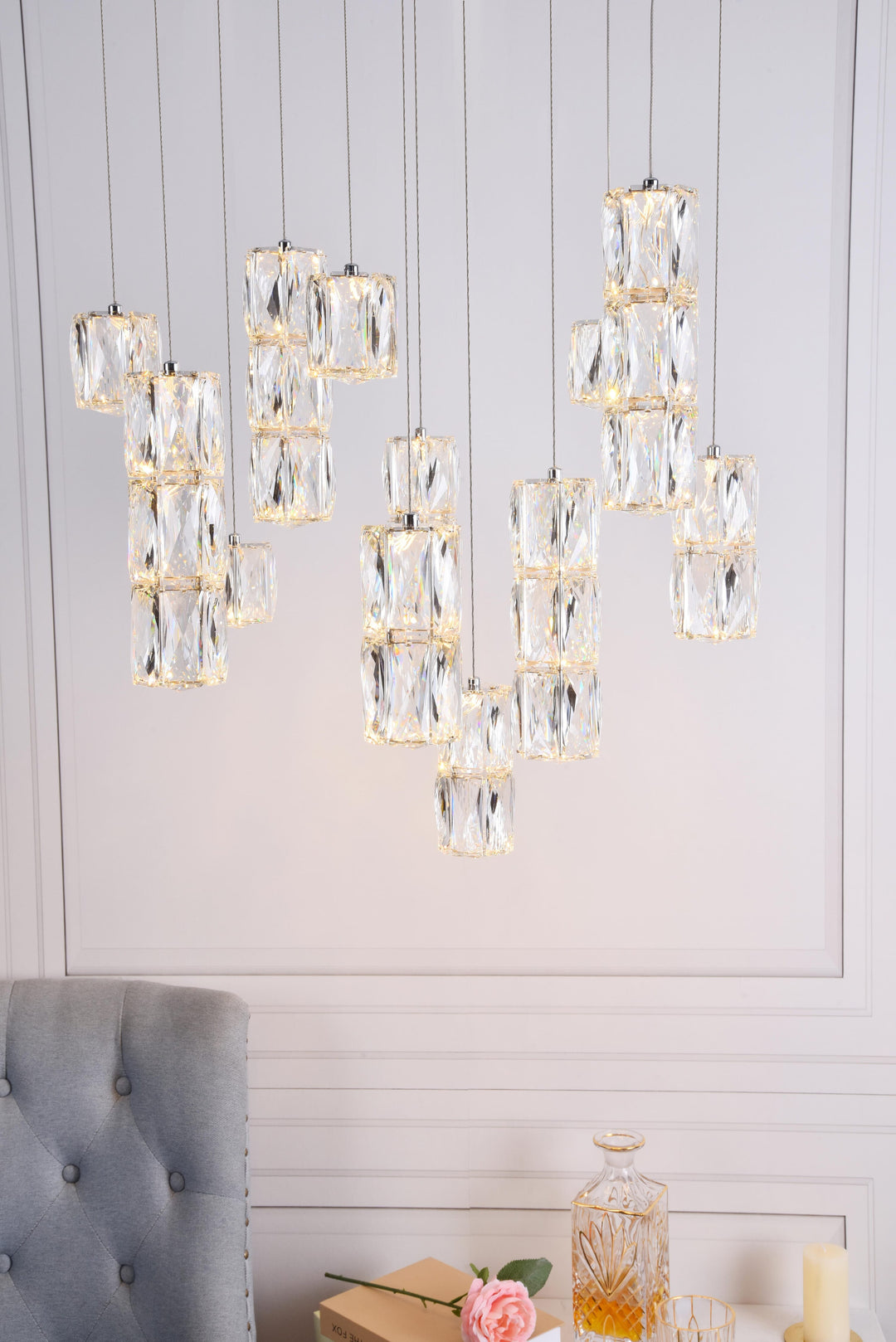 Polaris Crystal Chandelier by Elegant - view 8