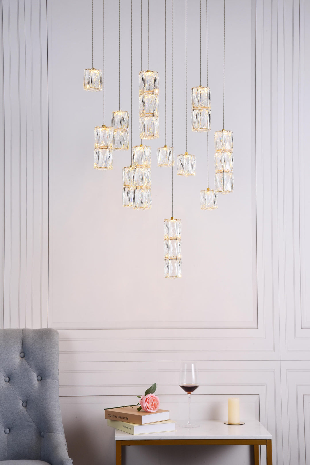 Polaris Crystal Chandelier by Elegant - view 10