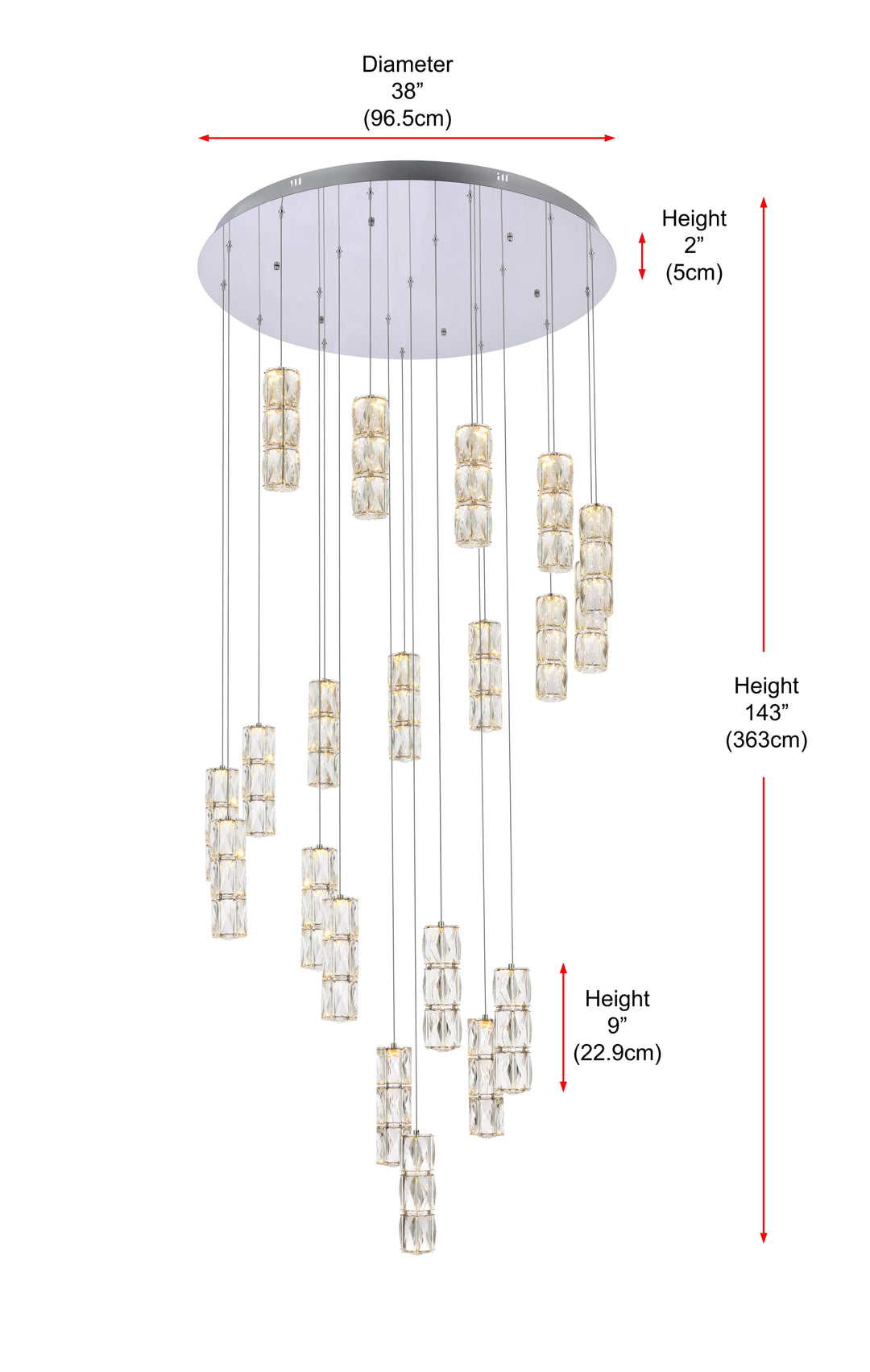 Polaris Crystal Chandelier by Elegant - view 41