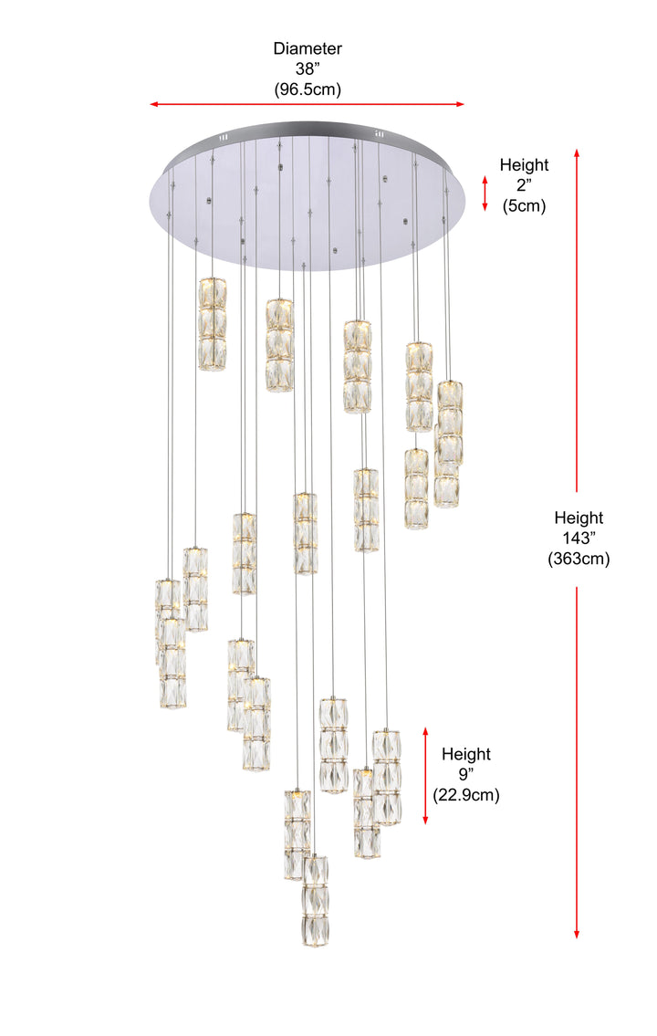 Polaris Crystal Chandelier by Elegant - view 41