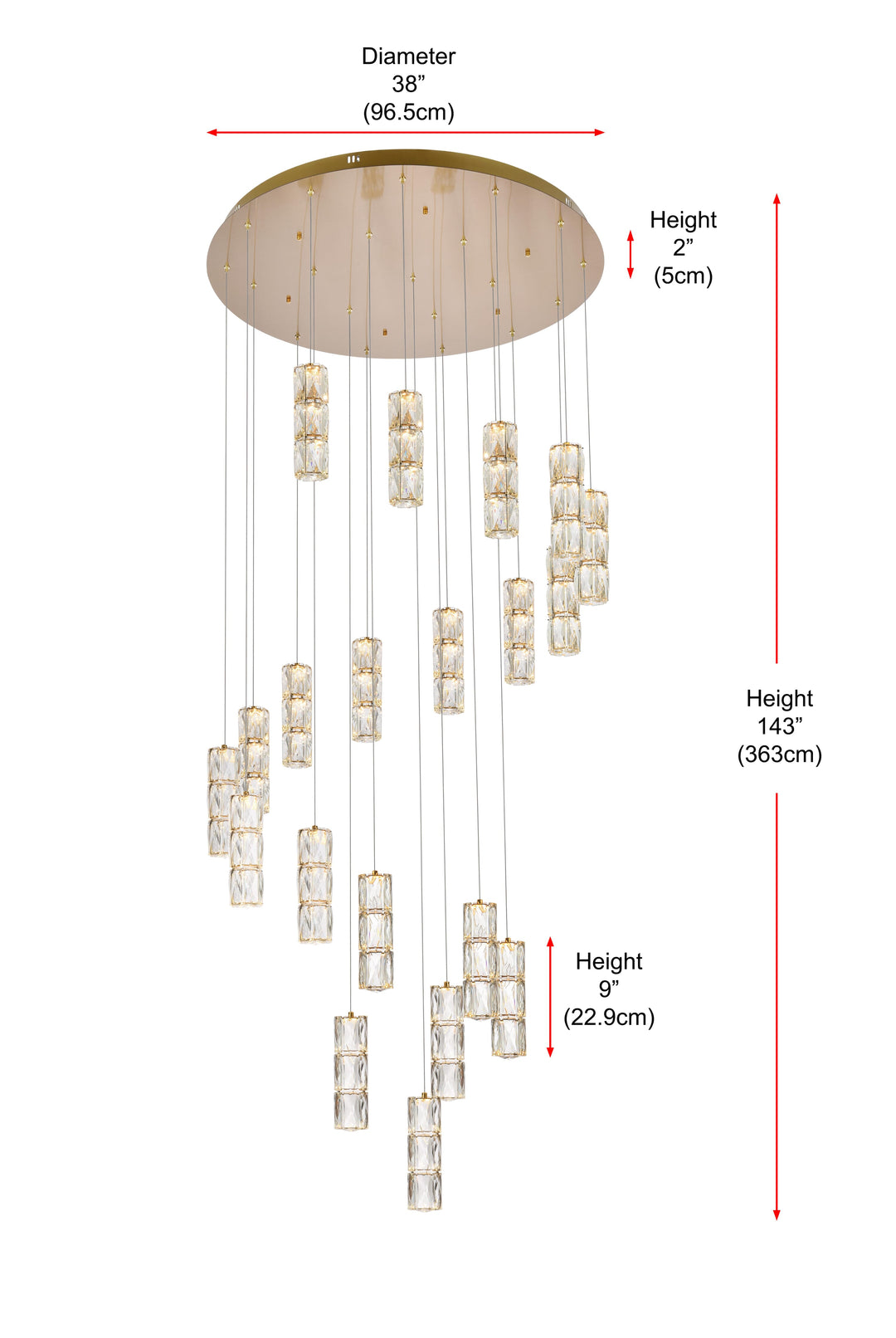 Polaris Crystal Chandelier by Elegant - view 50