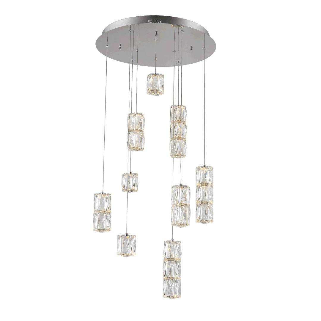 Polaris Crystal Pendant in Chrome by Elegant