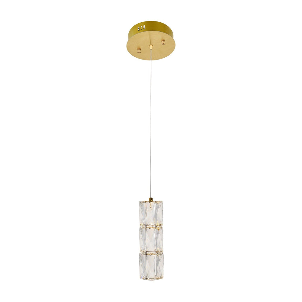 Polaris Crystal Pendant in Gold by Elegant