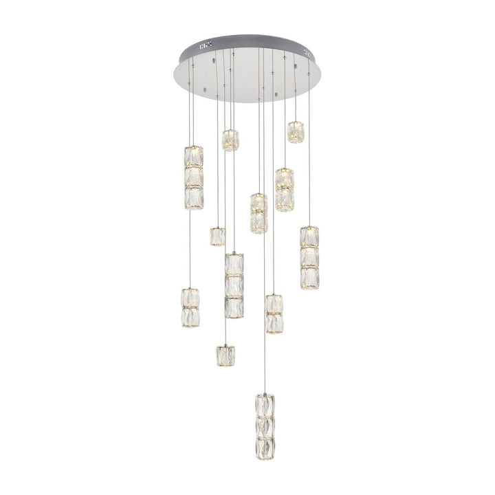 Polaris Crystal Chandelier in Chrome by Elegant