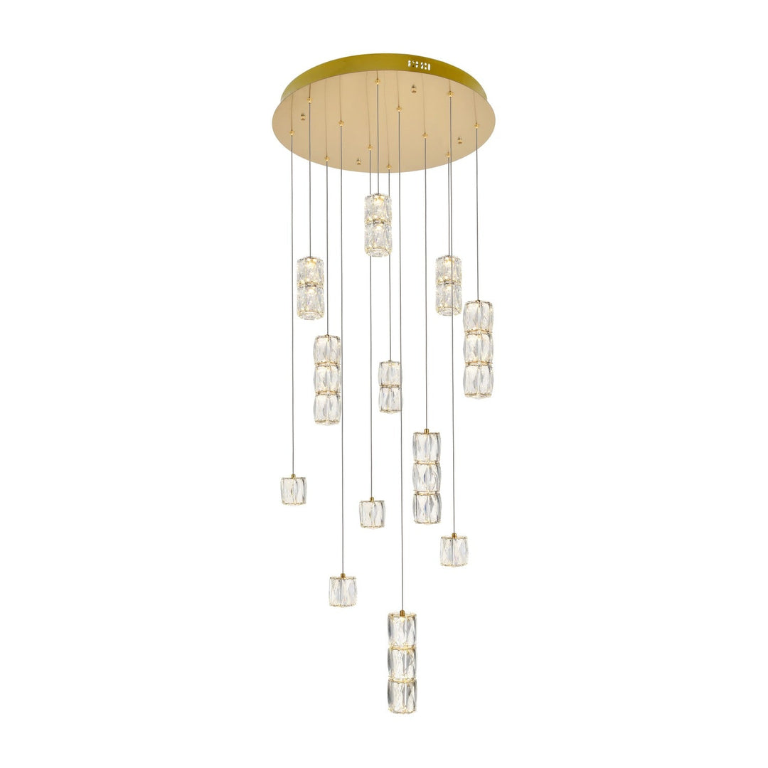Polaris Crystal Chandelier in Gold by Elegant