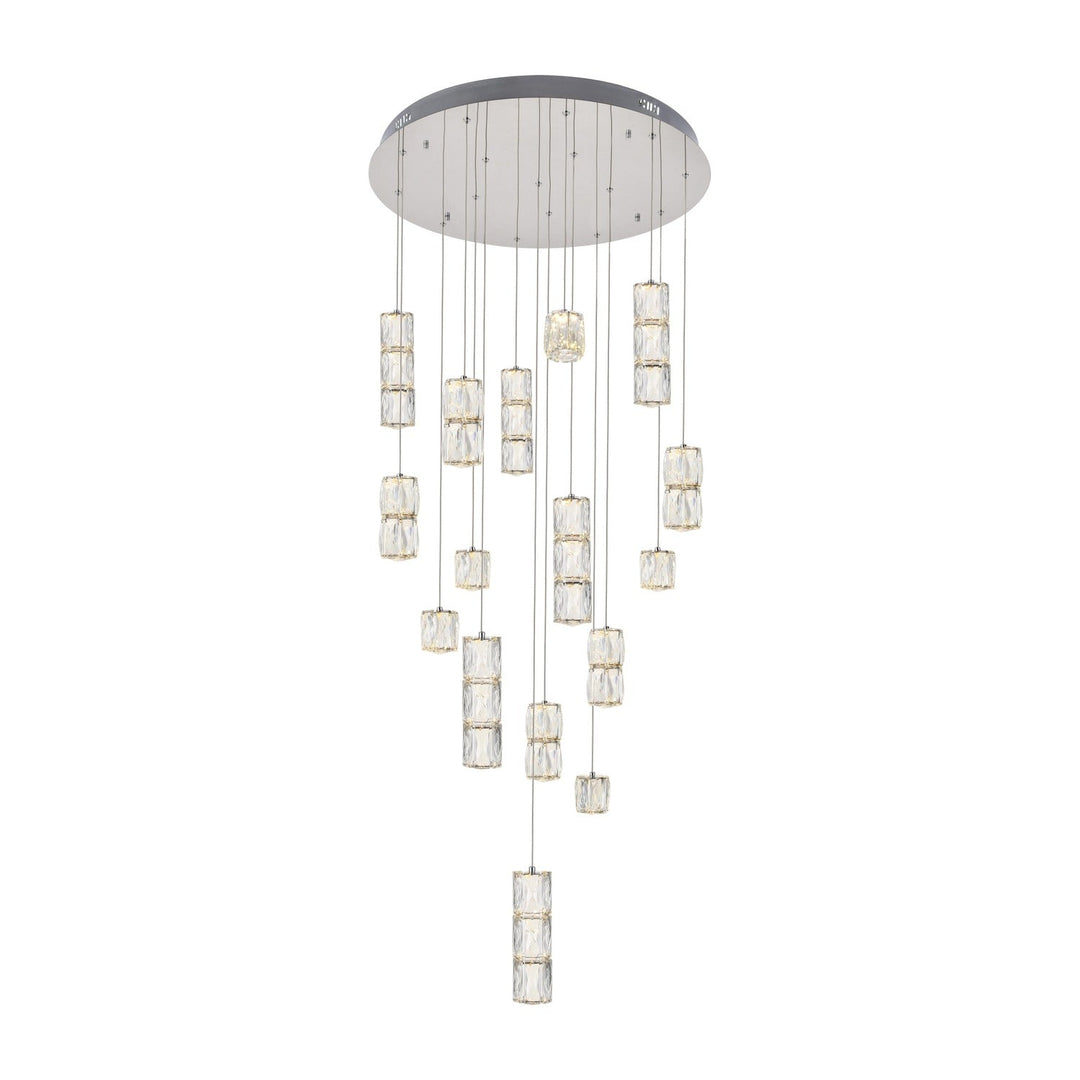 Polaris Crystal Chandelier in Chrome by Elegant