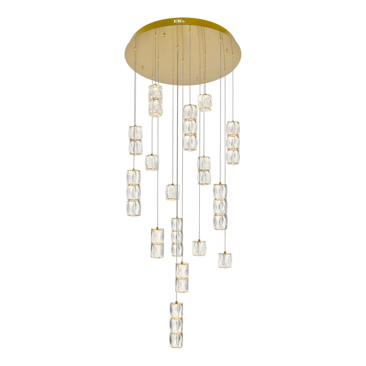 Polaris Crystal Chandelier in Gold by Elegant