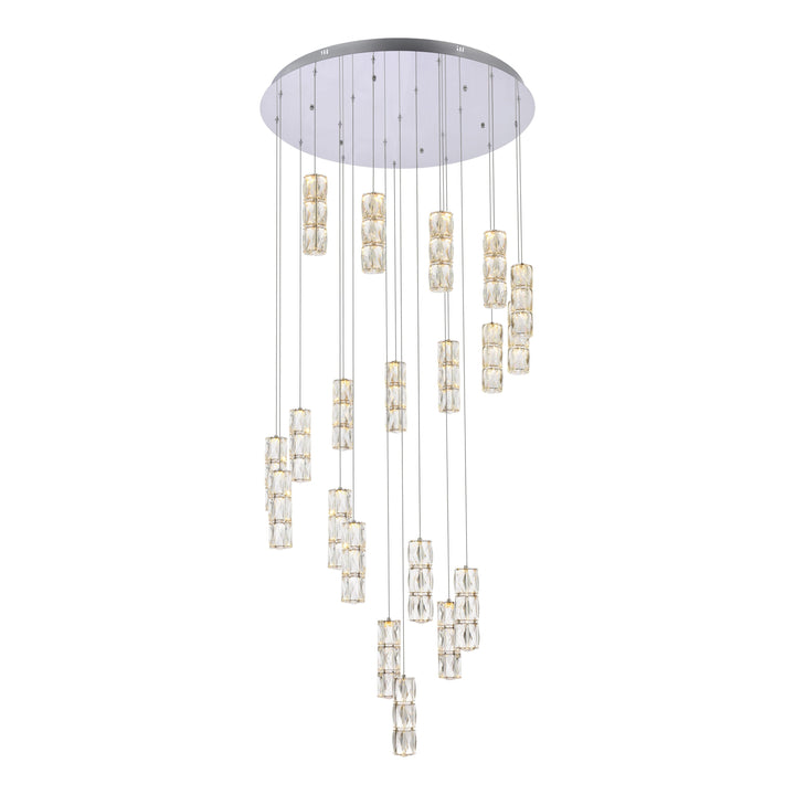 Polaris Crystal Chandelier in Chrome by Elegant