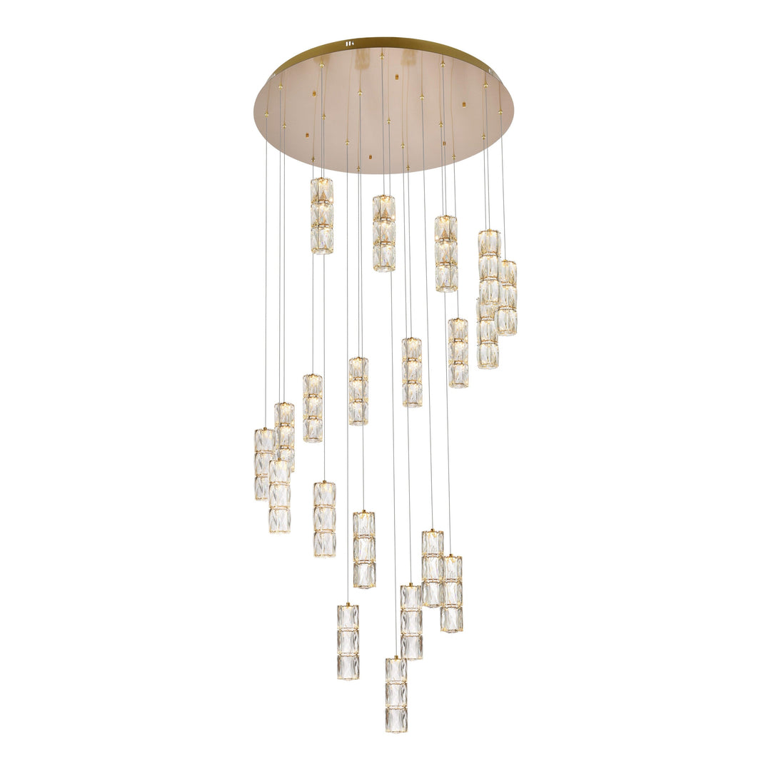 Polaris Crystal Chandelier in Gold by Elegant