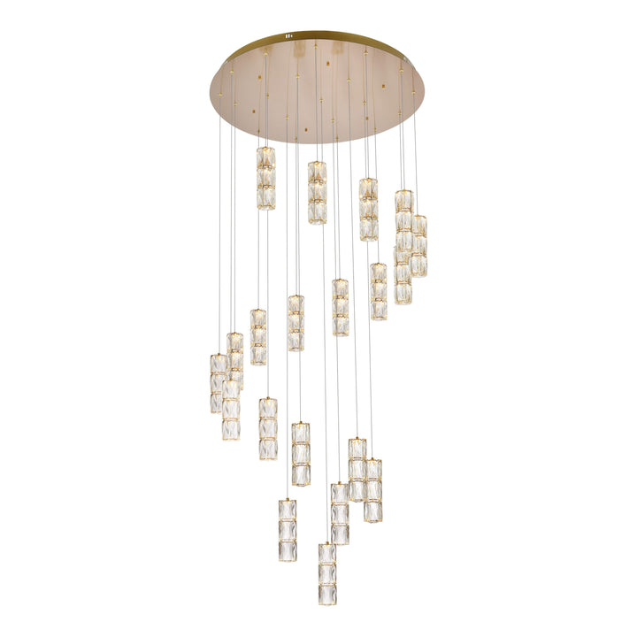 Polaris Crystal Chandelier in Gold by Elegant