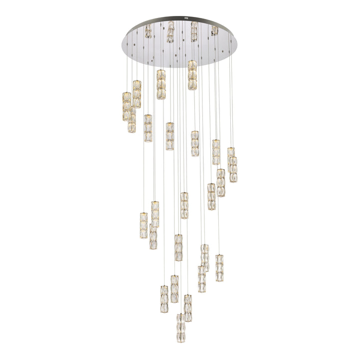 Polaris Crystal Chandelier in Chrome by Elegant
