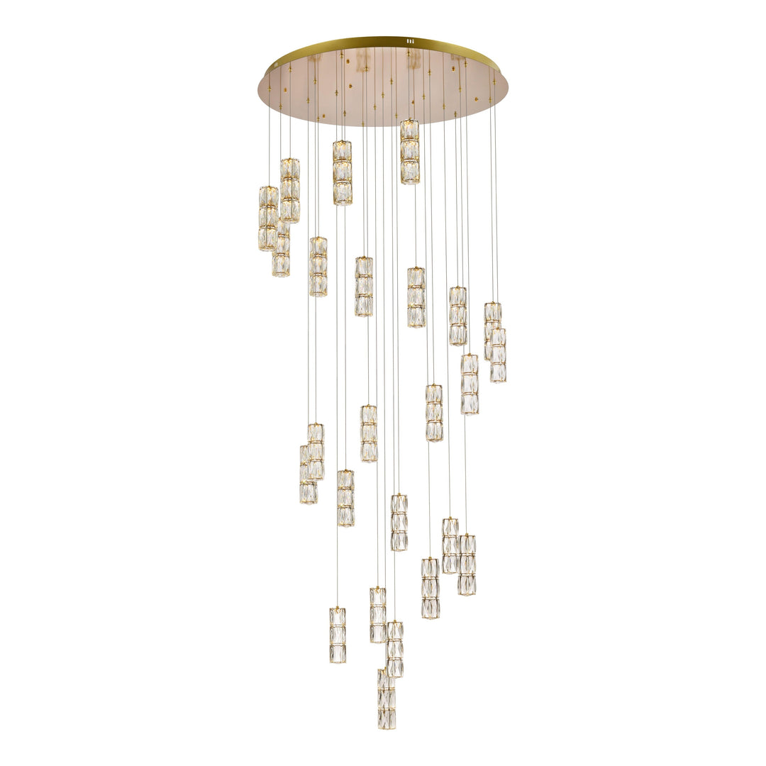 Polaris Crystal Chandelier in Gold by Elegant