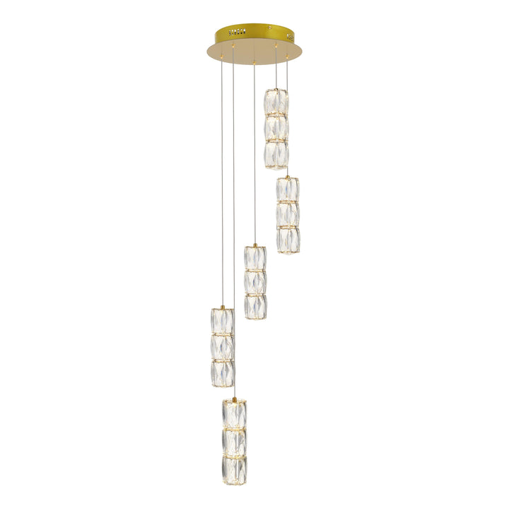 Polaris Crystal Pendant in Gold by Elegant