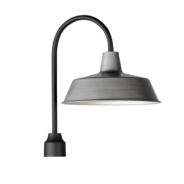 Pier M 1-Light Post Lantern Weathered Zinc / Black