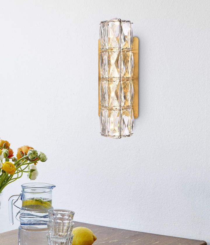 Valetta Crystal Wall Sconce by Elegant - view 2