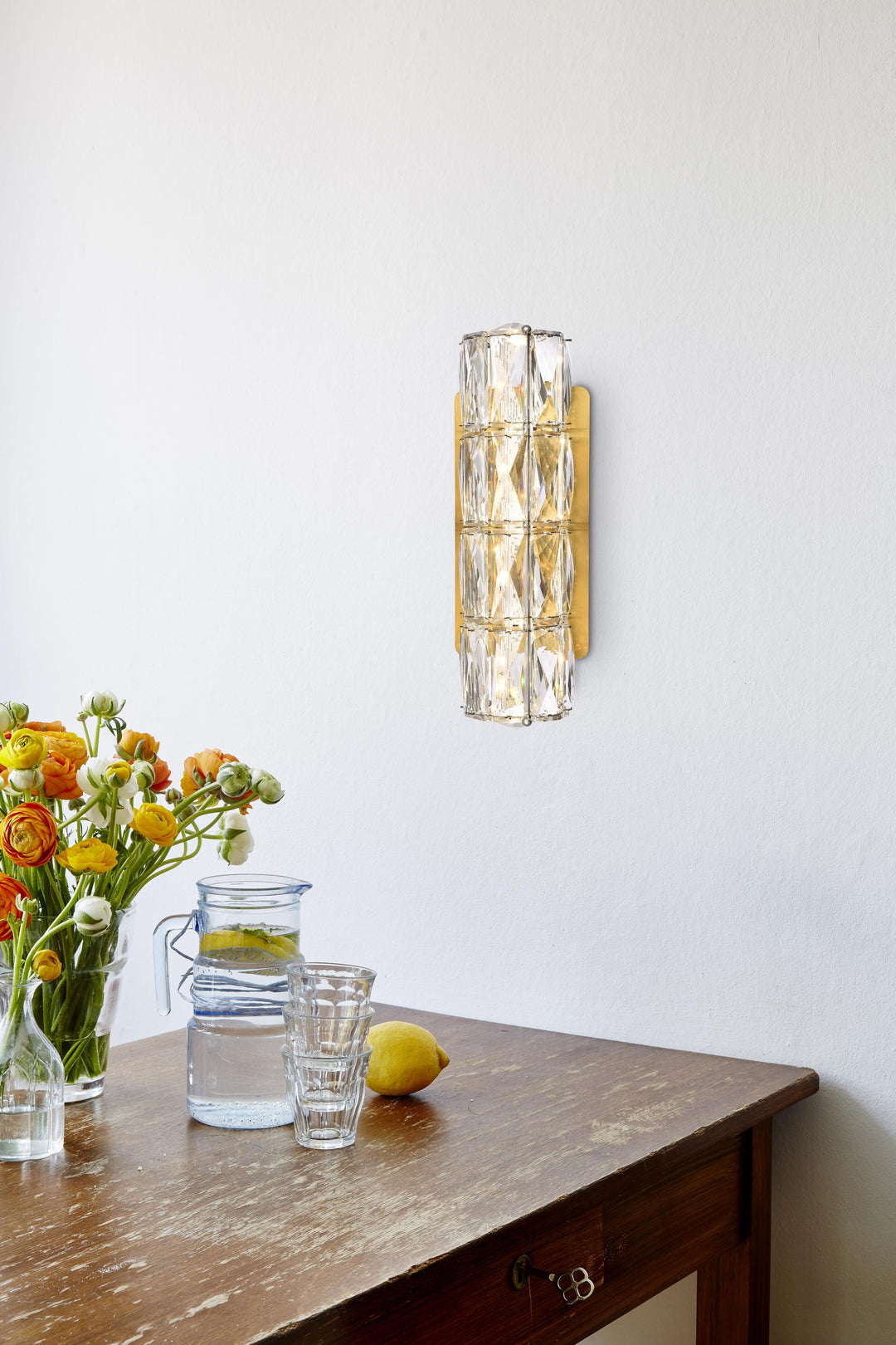 Valetta Crystal Wall Sconce by Elegant - view 8