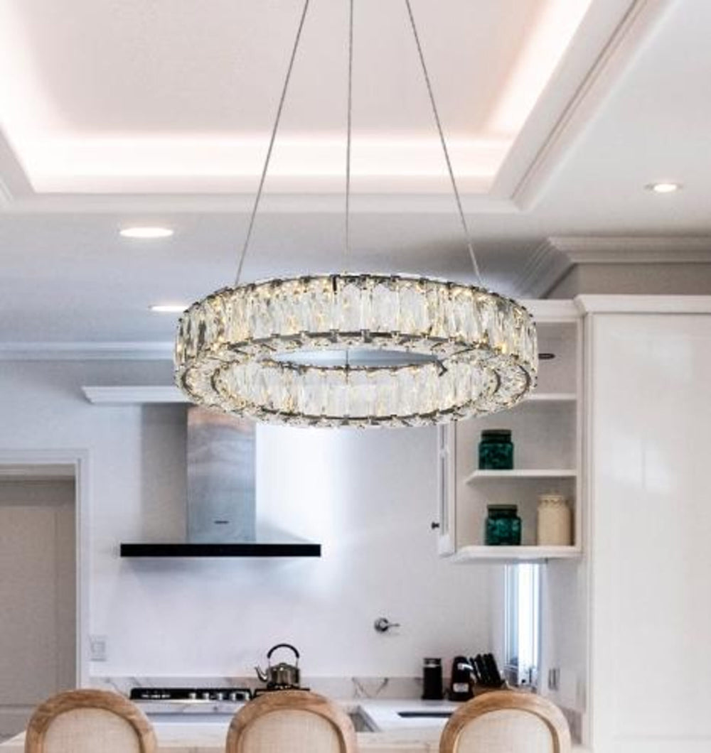 Monroe Crystal Pendant by Elegant - view 2