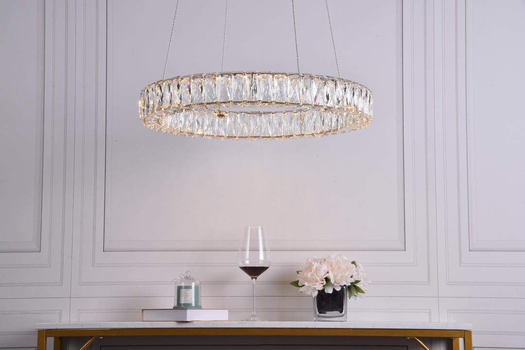 Monroe Crystal Chandelier (3503) by Elegant - view 14
