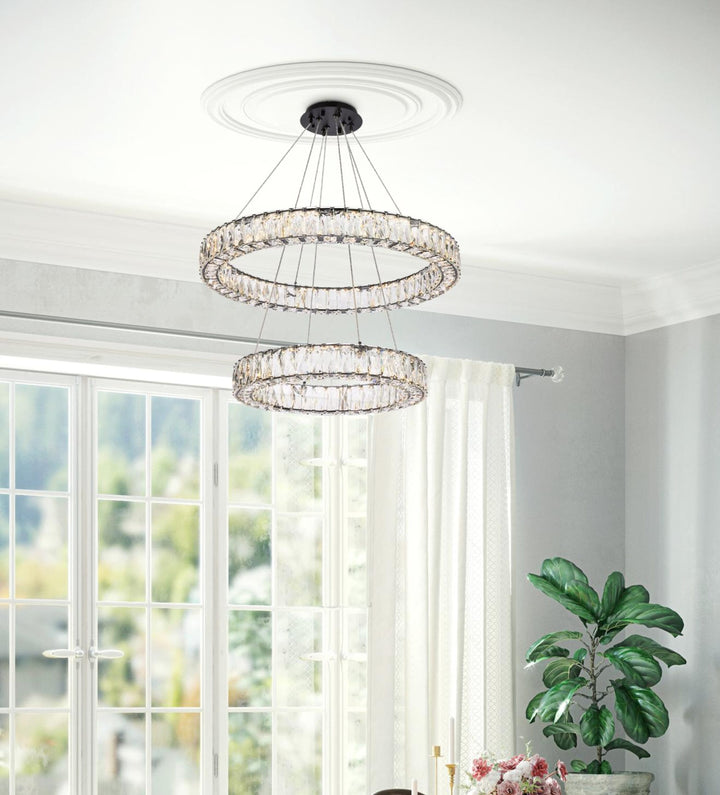 Monroe Crystal Chandelier (3503) by Elegant - view 32