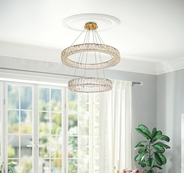 Monroe Crystal Chandelier (3503) by Elegant - view 44