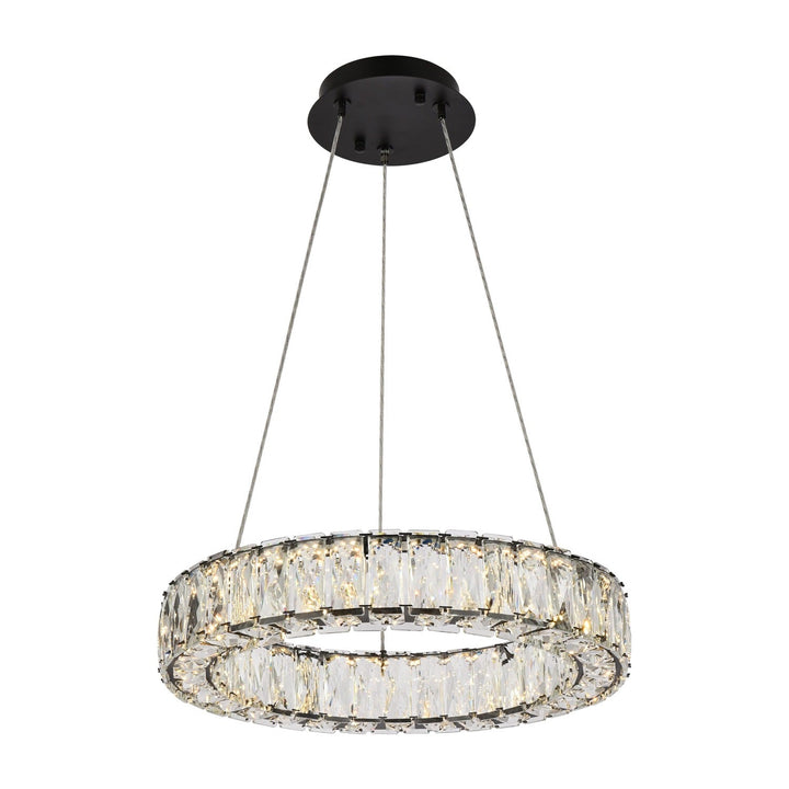 Monroe Crystal Pendant in Black by Elegant