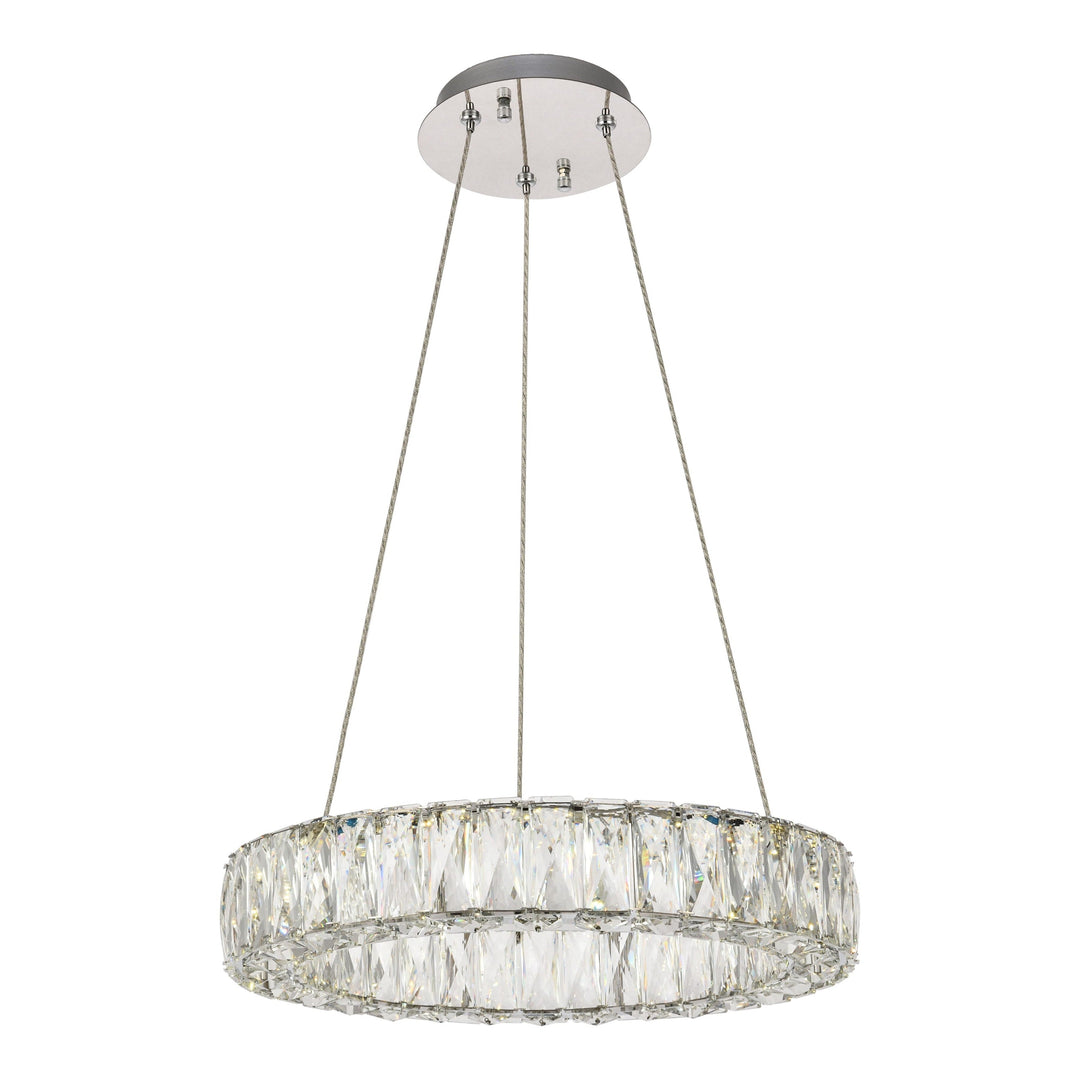 Monroe Crystal Pendant in Chrome by Elegant