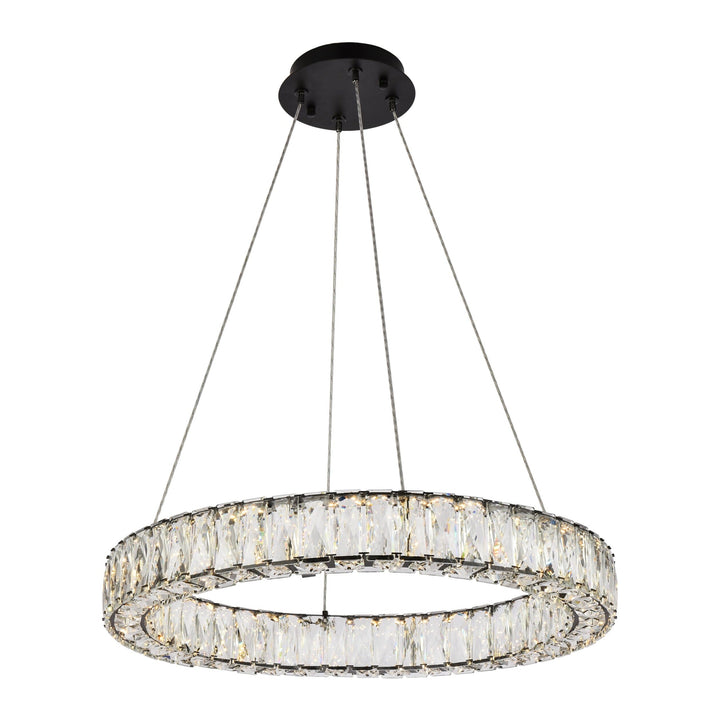Monroe Crystal Pendant in Black by Elegant