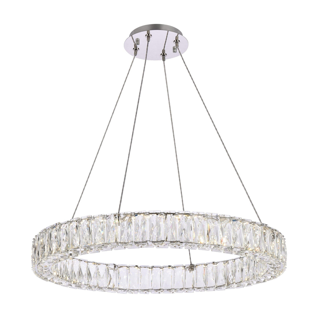 Monroe Crystal Pendant in Chrome by Elegant