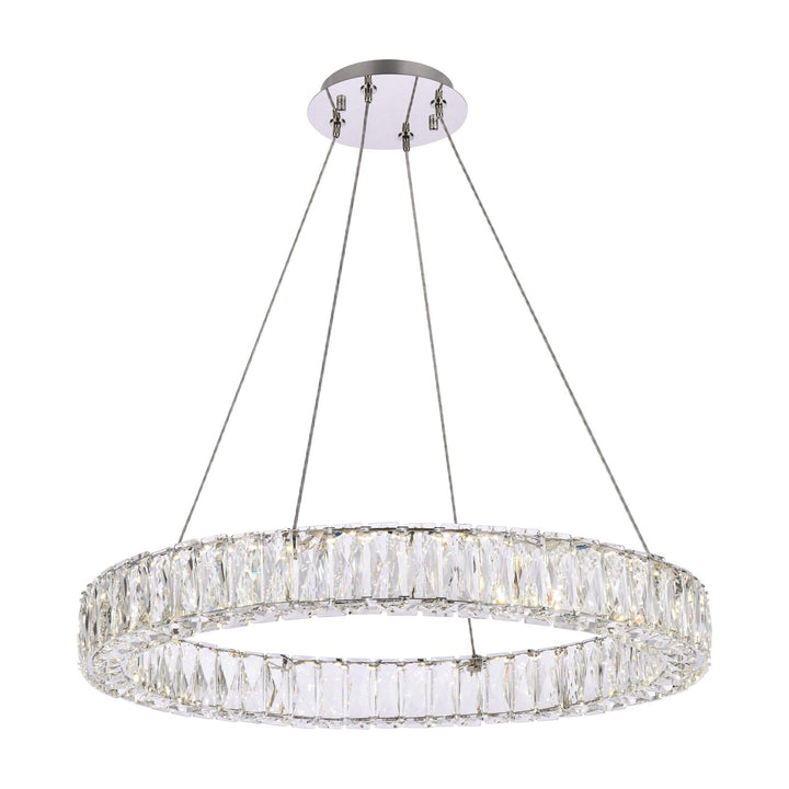 Monroe Crystal Pendant in Chrome by Elegant