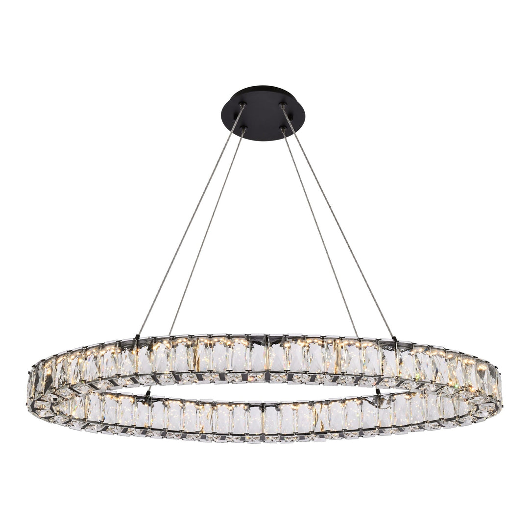 Monroe Crystal Pendant in Black by Elegant