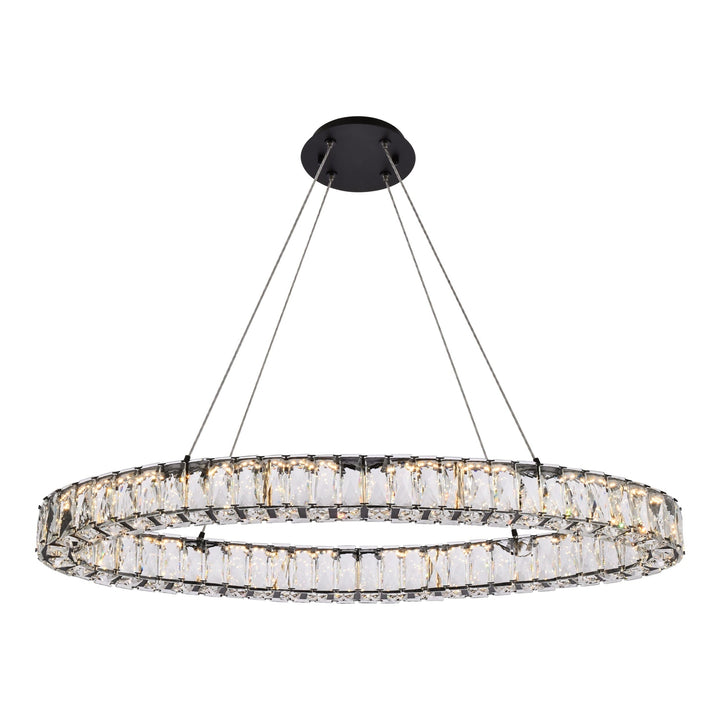 Monroe Crystal Pendant in Black by Elegant