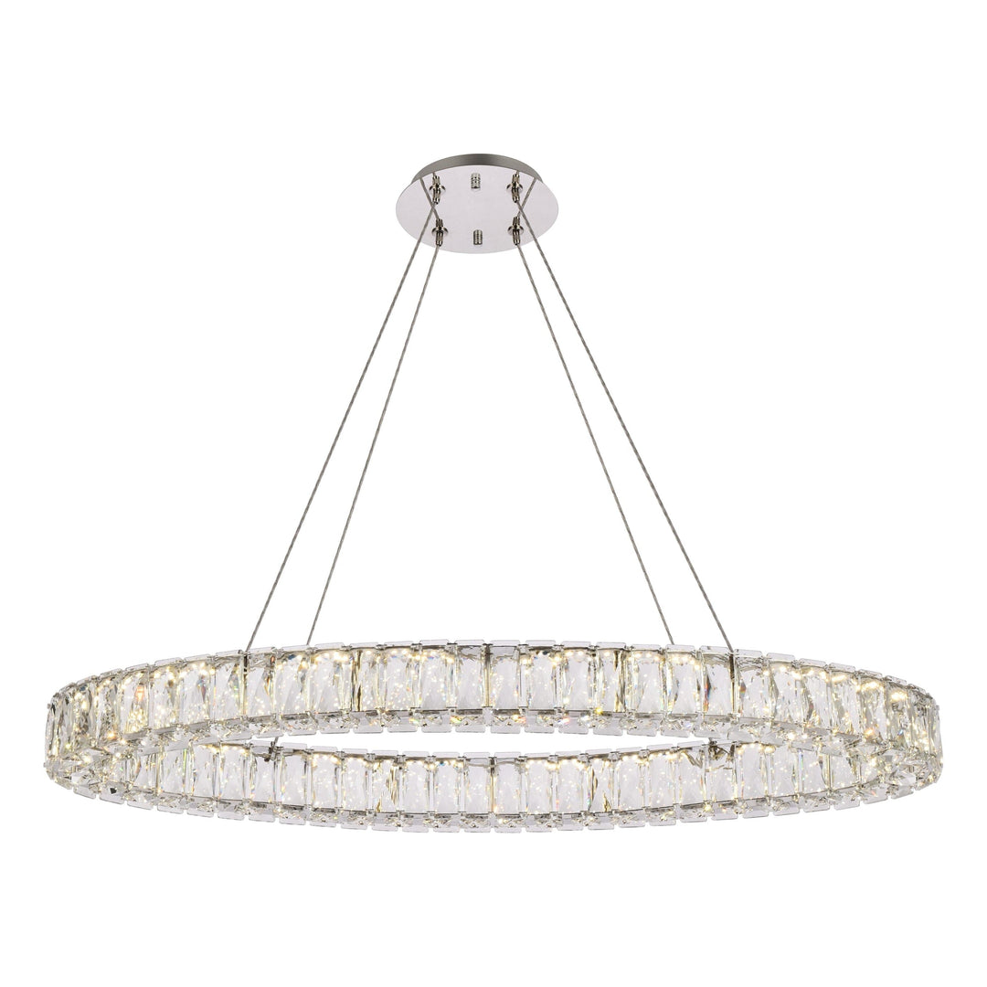 Monroe Crystal Pendant in Chrome by Elegant