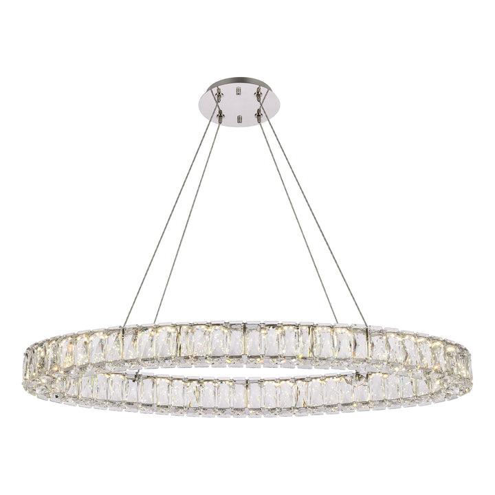 Monroe Crystal Pendant in Chrome by Elegant
