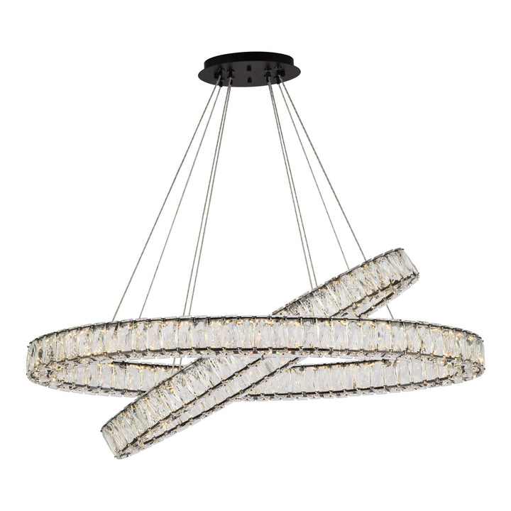 Monroe Crystal Pendant in Black by Elegant