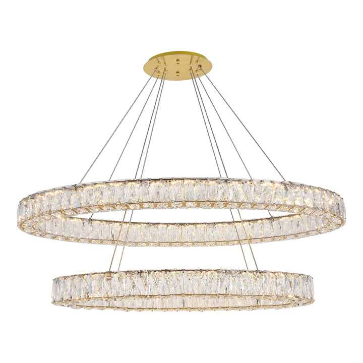 Monroe Crystal Chandelier (3503) in Gold by Elegant