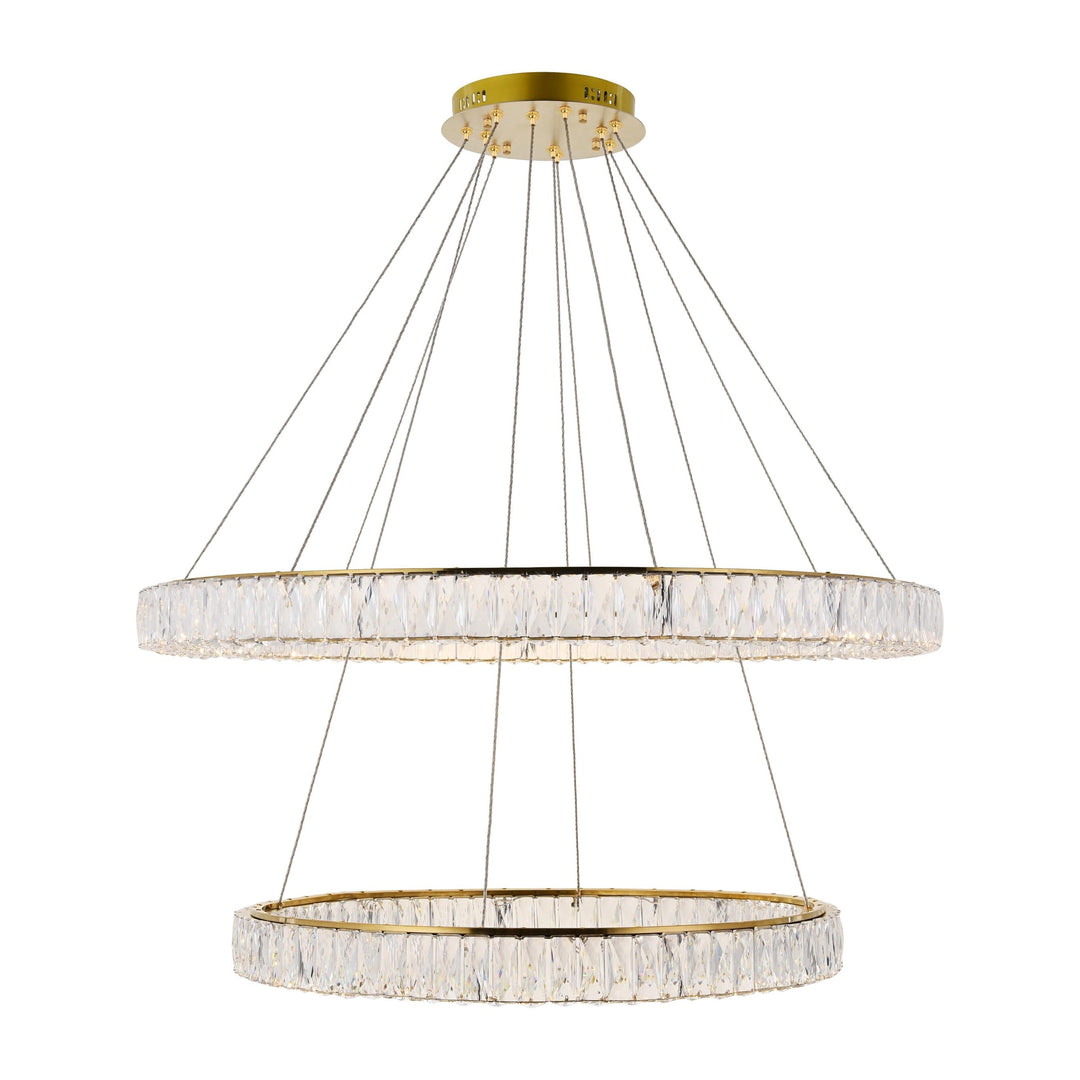 Monroe Crystal Chandelier (3503) in Gold by Elegant