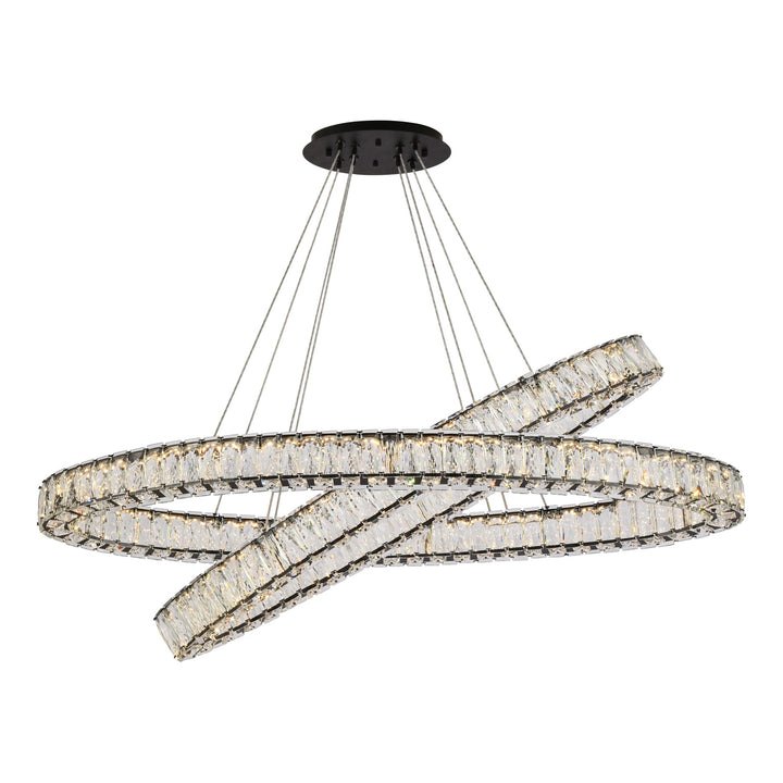 Monroe Crystal Pendant in Black by Elegant