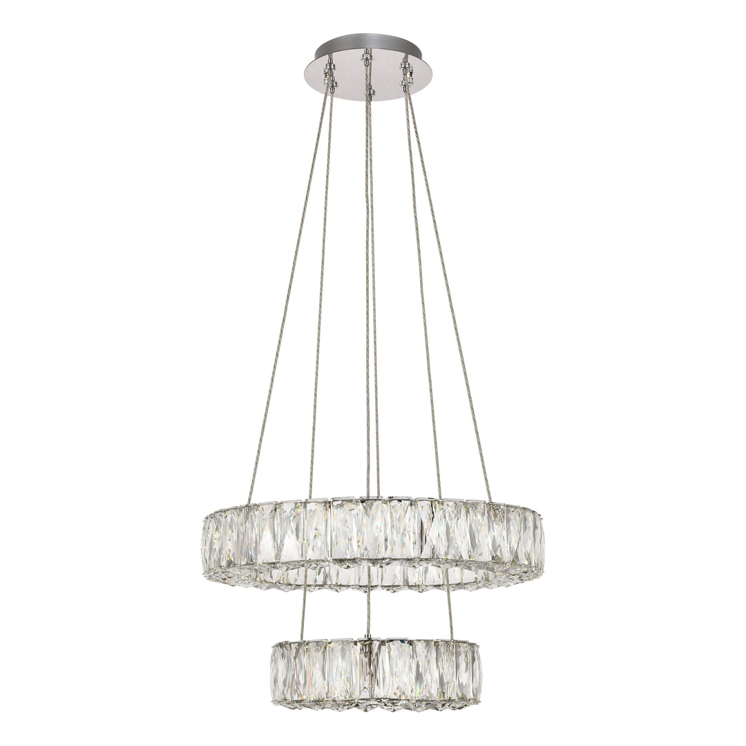 Monroe Crystal Pendant in Chrome by Elegant