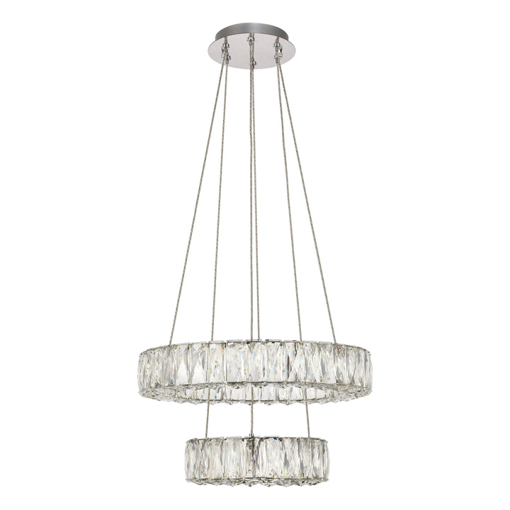 Monroe Crystal Pendant in Chrome by Elegant