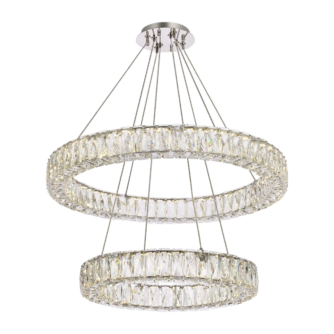 Monroe Crystal Chandelier (3503) in Chrome by Elegant