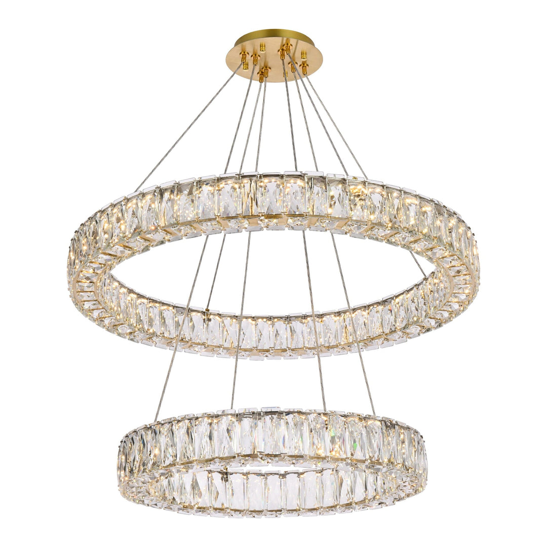 Monroe Crystal Chandelier (3503) in Gold by Elegant