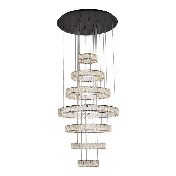 Monroe Crystal Chandelier (3503) in Black by Elegant