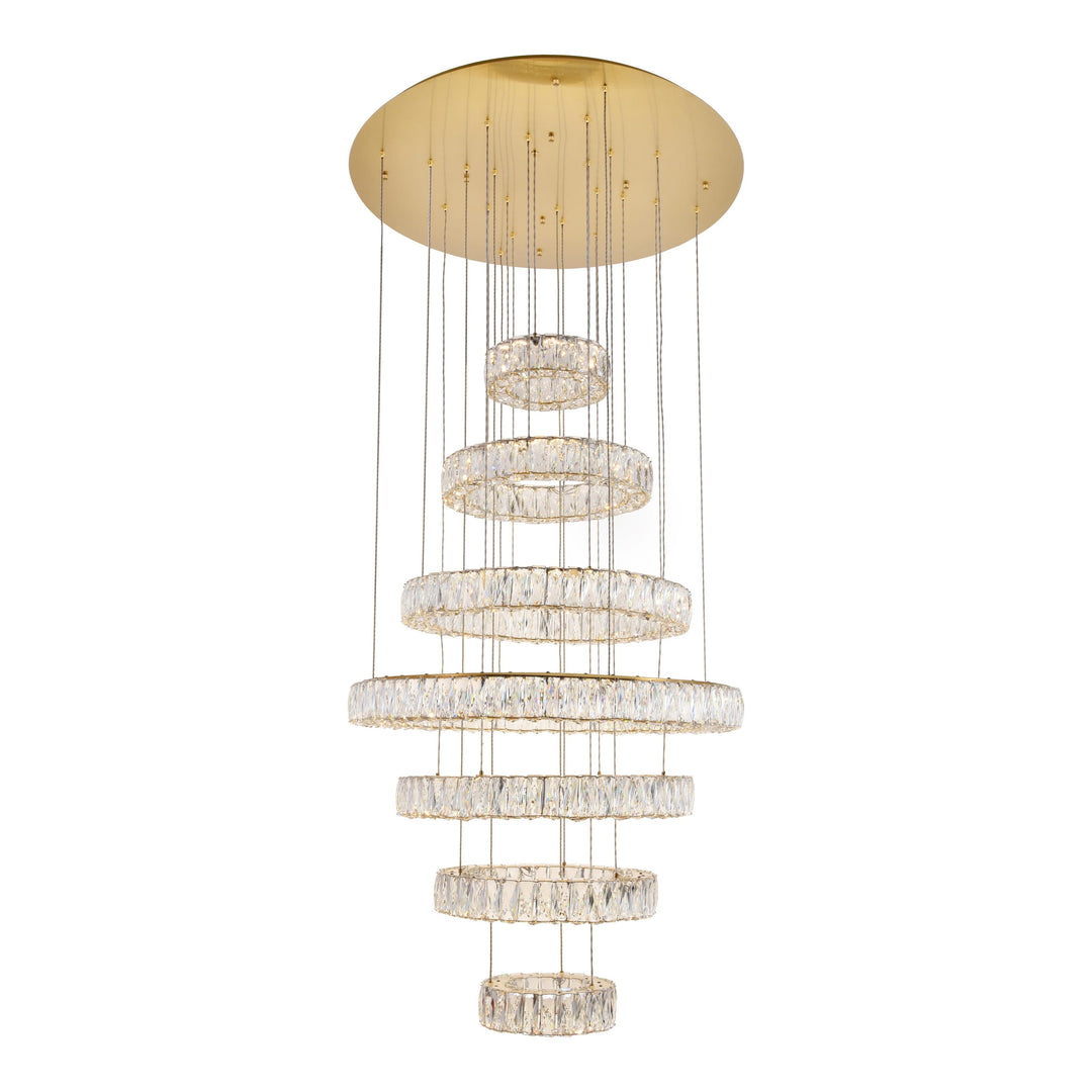 Monroe Crystal Chandelier (3503) in Gold by Elegant