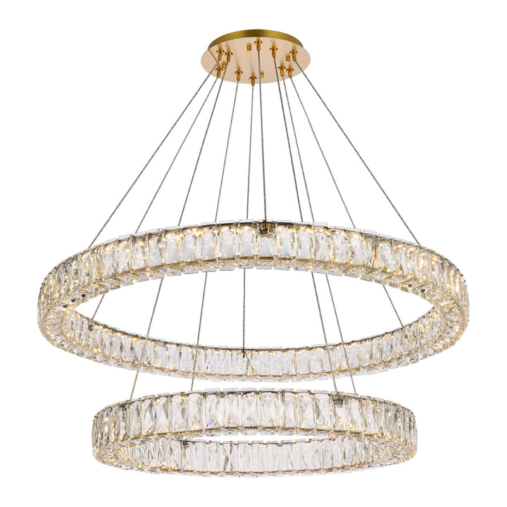 Monroe Crystal Chandelier (3503) in Gold by Elegant