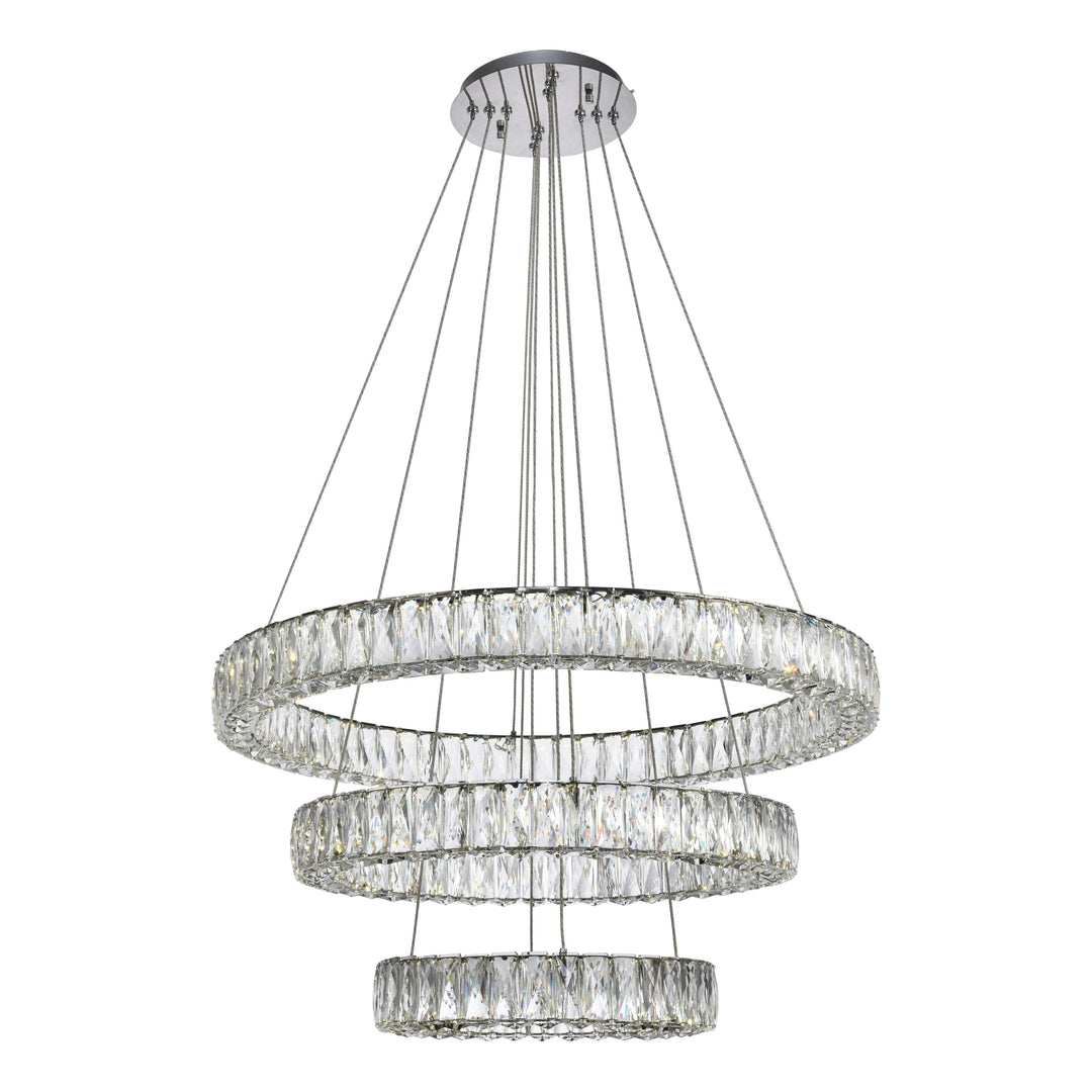 Monroe Crystal Chandelier (3503) in Chrome by Elegant