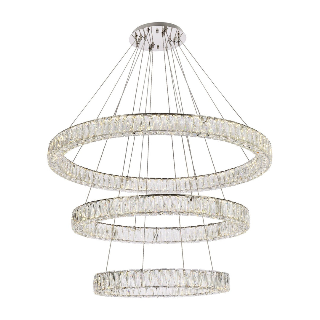 Monroe Crystal Chandelier (3503) in Chrome by Elegant